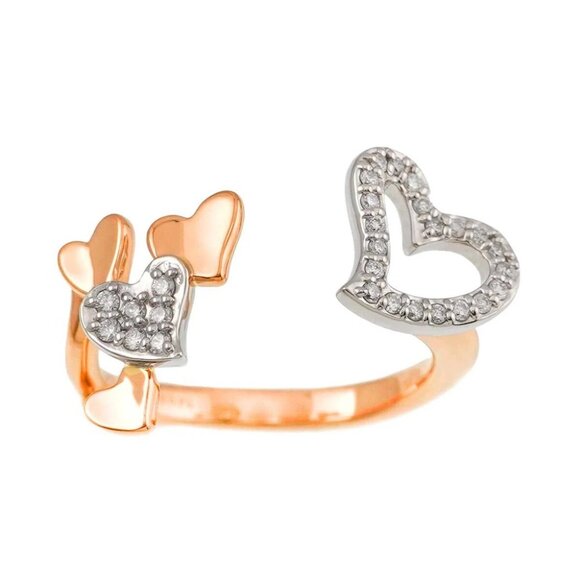 Sirena Azzurro Diamond 0.16ct Ring Pt 18K PG 750 Size6-6.25(US) 90276475 - Picture 7 of 8